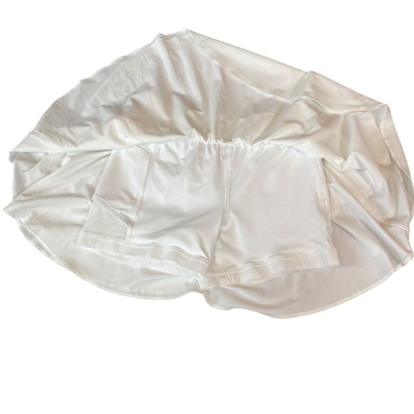 Lululemon Court Rival Skirt Sz 6 White Tennis Activewear #238R - Picture 10 of 12